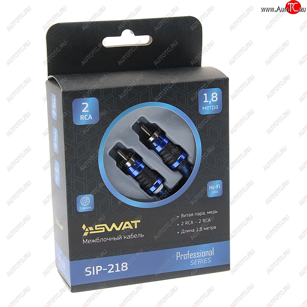 699 р. Кабель RCA 2х2 1.8м SWAT SWAT sip-218 SWAT sip-218  с доставкой в г. Майкоп