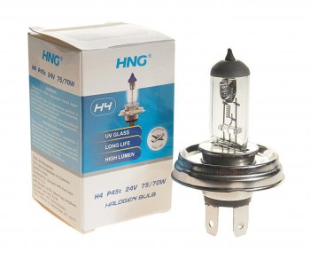 213 р. Лампа 24V H4 7570W P45t Long Life HNG HNG 24445  с доставкой в г. Майкоп. Увеличить фотографию 1