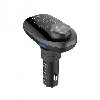 1 149 р. Устройство зарядное в прикуриватель с трансмиттером (bluetooth,hands free) HOCO HOCO e45 black  с доставкой в г. Майкоп. Увеличить фотографию 2