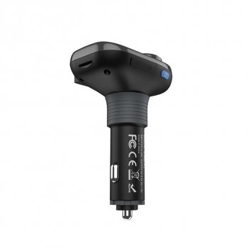 1 149 р. Устройство зарядное в прикуриватель с трансмиттером (bluetooth,hands free) HOCO HOCO e45 black  с доставкой в г. Майкоп. Увеличить фотографию 4