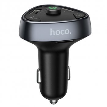 1 229 р. Устройство зарядное в прикуриватель с трансмиттером (bluetooth,hands free) HOCO HOCO e51 black  с доставкой в г. Майкоп. Увеличить фотографию 2