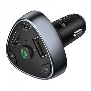 1 229 р. Устройство зарядное в прикуриватель с трансмиттером (bluetooth,hands free) HOCO HOCO e51 black  с доставкой в г. Майкоп. Увеличить фотографию 4