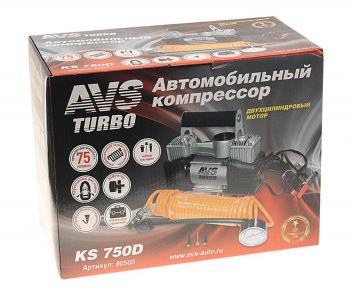 4 499 р. Компрессор автомобильный 75лмин. 10атм. 25А 12V на клеммы АКБ (сумка) AVS AVS 80505  с доставкой в г. Майкоп. Увеличить фотографию 4