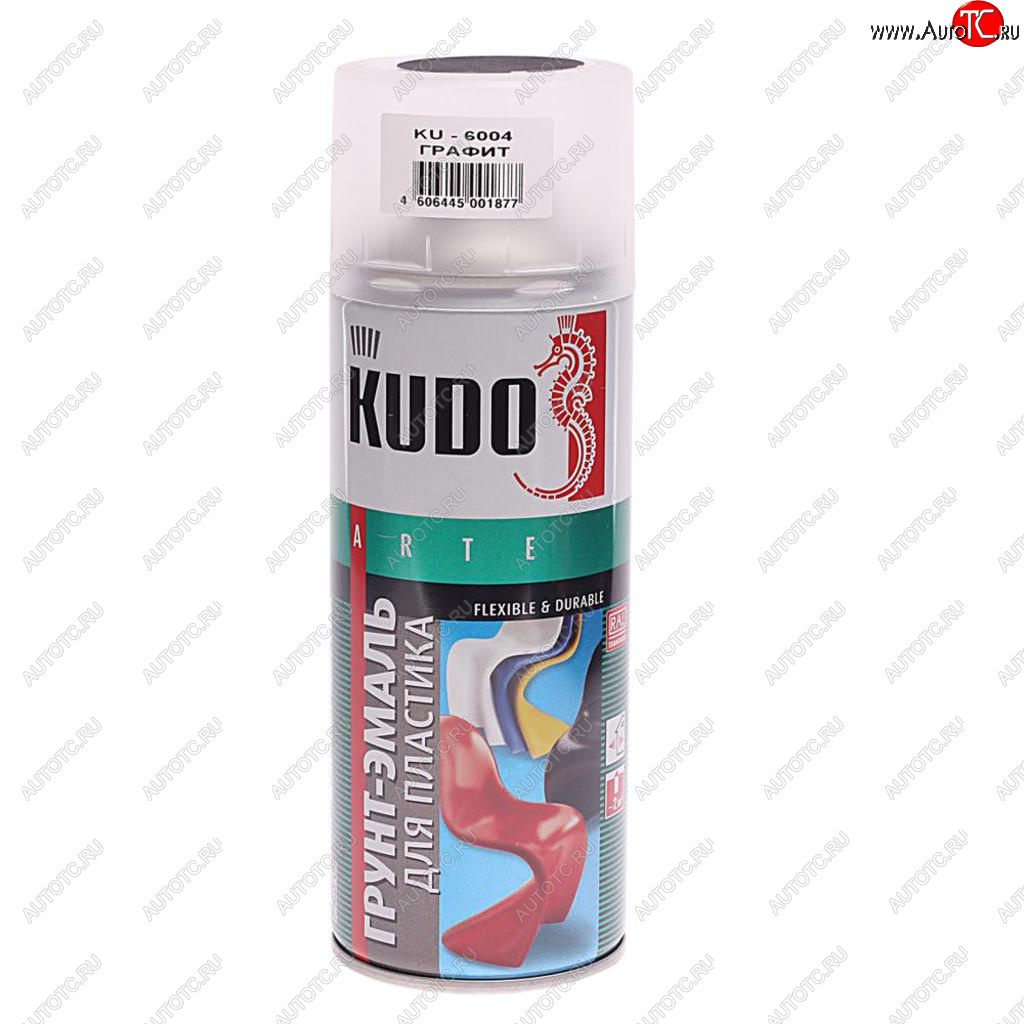 329 р. Грунт-эмаль для пластика графит RAL 7021 аэрозоль 520мл KUDO KUDO ku-6004  с доставкой в г. Майкоп