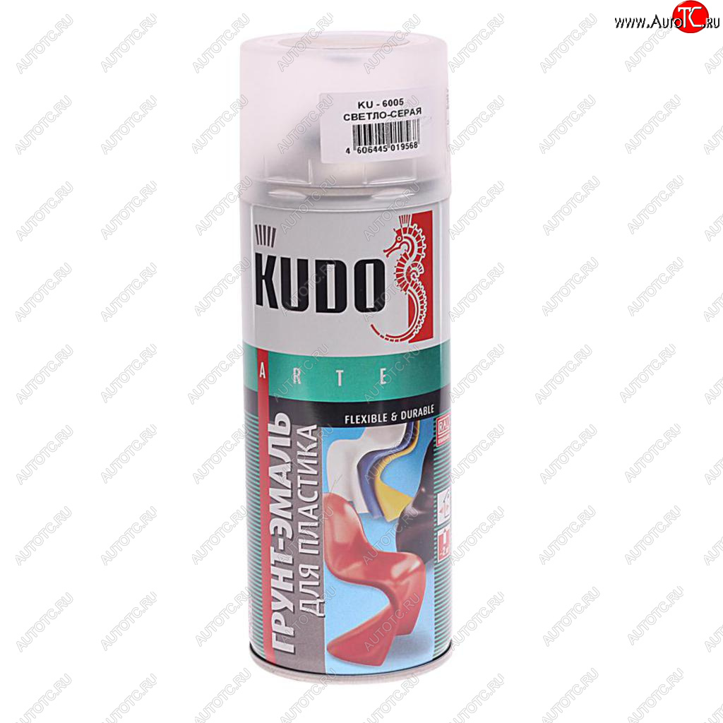 329 р. Грунт-эмаль для пластика светло-серый RAL 7035 аэрозоль 520мл KUDO KUDO ku-6005  с доставкой в г. Майкоп