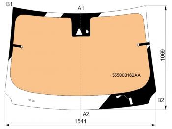 24 649 р. Стекло лобовое (Обогрев полный Датчик дождя Молдинг) Exeed TXL 19- FUYAO 555000162AA  с доставкой в г. Майкоп. Увеличить фотографию 1