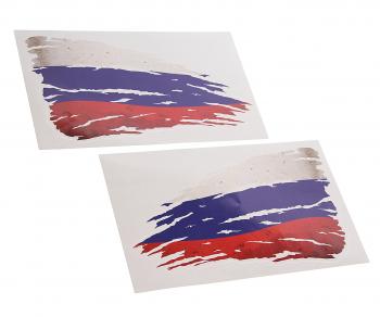 172 р. Наклейка виниловая Брызги RUSSIA-флаг 14х25см полноцветная (2шт.) AUTOSTICKERS AUTOSTICKERS 08907  с доставкой в г. Майкоп. Увеличить фотографию 1