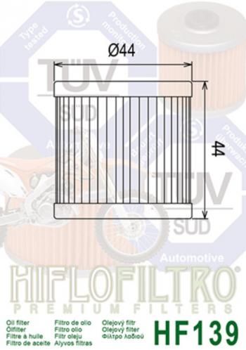 459 р. Фильтр масляный мото SUZUKI HIFLO FILTRO HIFLO FILTRO hf139  с доставкой в г. Майкоп. Увеличить фотографию 2