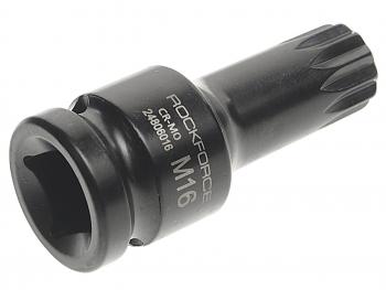 399 р. Бита-головка 12 SPLINE M16 ударная ROCKFORCE ROCKFORCE rf-24806016  с доставкой в г. Майкоп. Увеличить фотографию 2