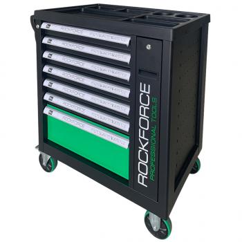 51 999 р. Тележка инструментальная 7 секций зеленая 600х790х970мм ROCKFORCE ROCKFORCE rf-55299  с доставкой в г. Майкоп. Увеличить фотографию 4