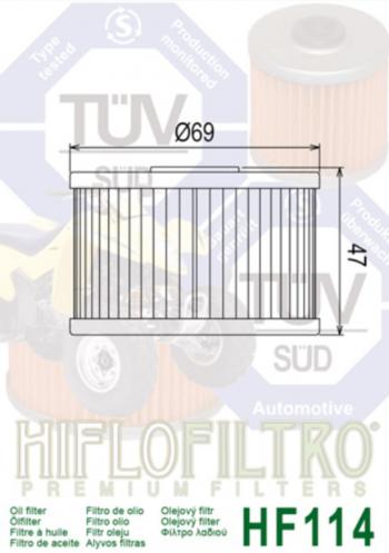 889 р. Фильтр масляный мото HONDA HIFLO FILTRO HIFLO FILTRO hf114  с доставкой в г. Майкоп. Увеличить фотографию 2