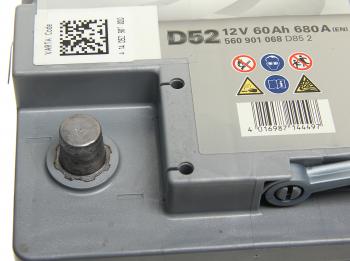 22 999 р. Аккумулятор VARTA Silver Dynamic AGM 60Ач обратная полярность VARTA 6ст60(0) d52 (a8)  с доставкой в г. Майкоп. Увеличить фотографию 2