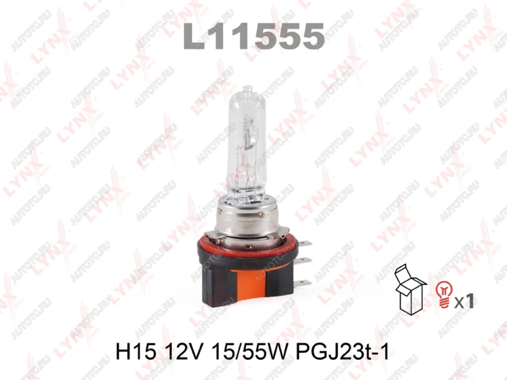 1 649 р. Лампа 12V H15 1555W PGJ23t-1 LYNX LYNX l11555  с доставкой в г. Майкоп