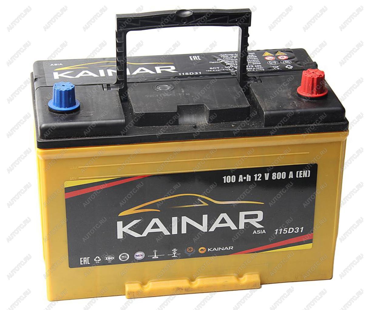 12 349 р. Аккумулятор KAINAR Asia 100Ач обратная полярность KAINAR 6ст100(0) 115d31l  с доставкой в г. Майкоп