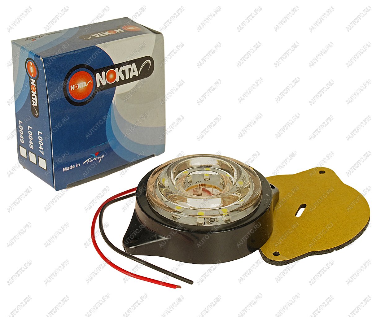 319 р. Фонарь габаритный LED 24V, круглый белый (d=55мм 10-светодиодов,солнышко) NOKTA NOKTA l0047white NOKTA l0047white  с доставкой в г. Майкоп