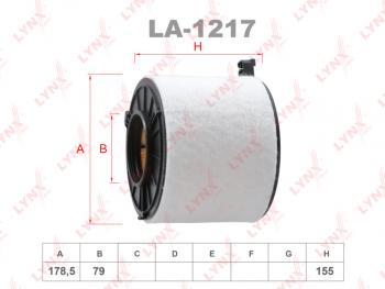 1 539 р. Фильтр воздушный AUDI A4,A5,A6 (16-) (2.0 TDI) LYNX LYNX la1217  с доставкой в г. Майкоп. Увеличить фотографию 1