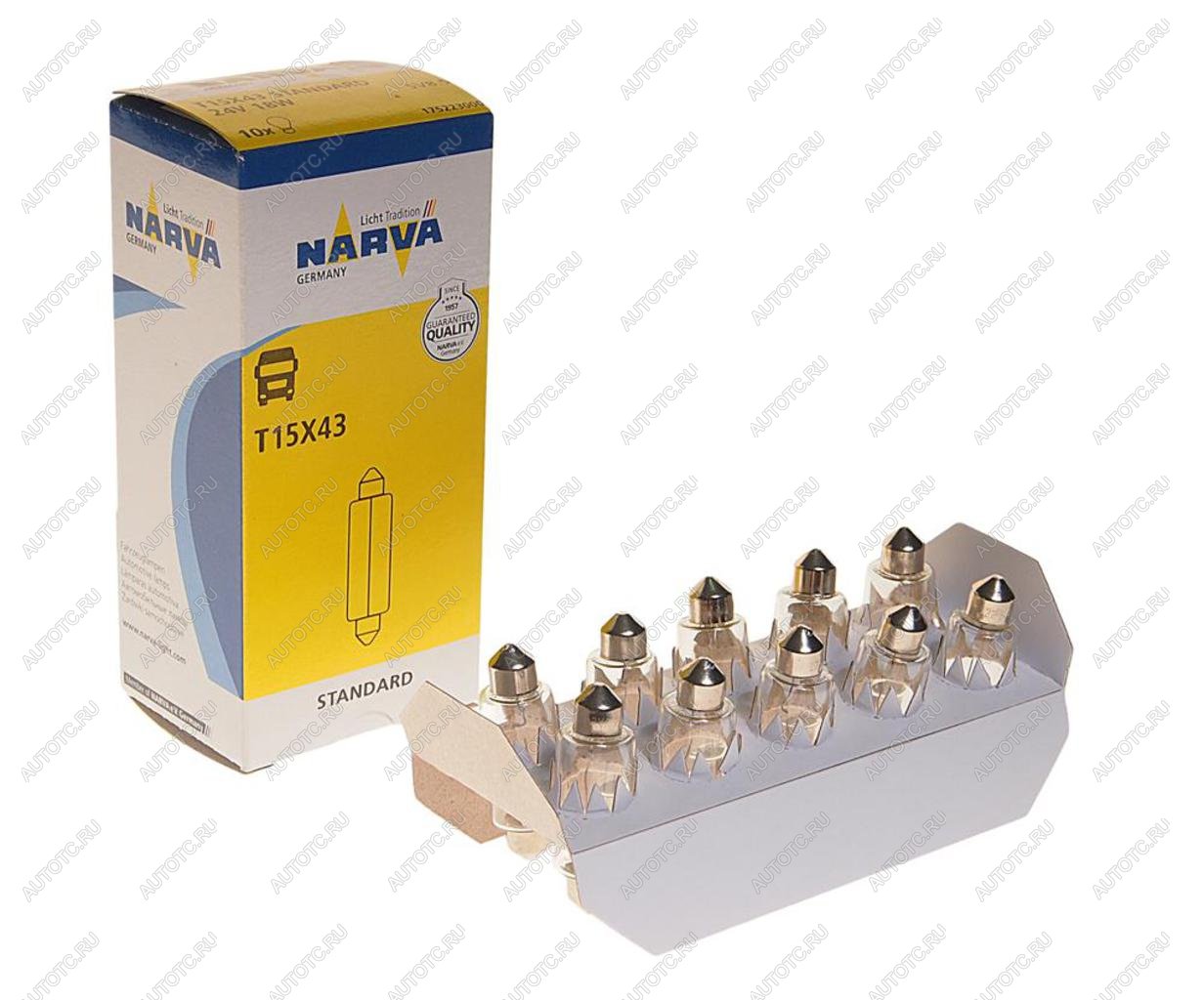 119 р. Лампа 24V C18W SV8.5 43мм Festoon NARVA NARVA 175223000  с доставкой в г. Майкоп