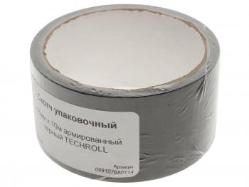 84 р. Скотч упаковочный 48ммх10м армированный черный TECHROLL TECHROLL 099107680114  с доставкой в г. Майкоп. Увеличить фотографию 1