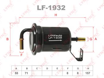 1 449 р. Фильтр топливный TOYOTA Land Cruiser Prado LYNX LYNX lf1932  с доставкой в г. Майкоп. Увеличить фотографию 1