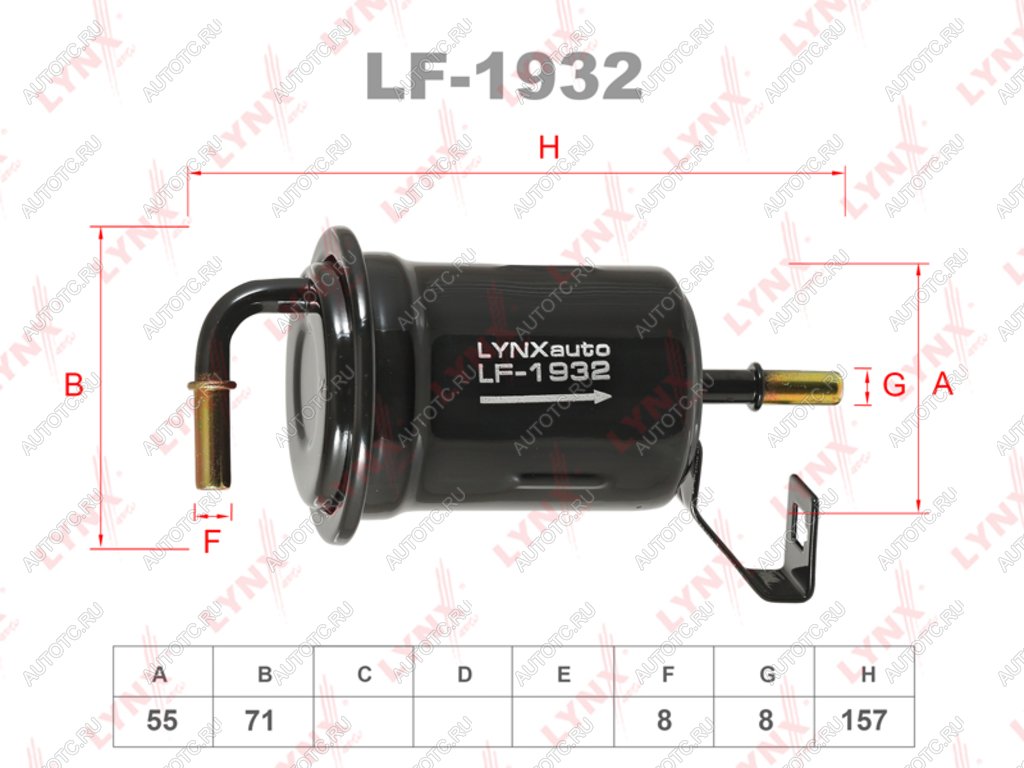 1 449 р. Фильтр топливный TOYOTA Land Cruiser Prado LYNX LYNX lf1932  с доставкой в г. Майкоп