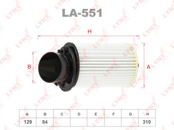 1 449 р. Фильтр воздушный HONDA Integra (97-) LYNX LYNX la551  с доставкой в г. Майкоп. Увеличить фотографию 1