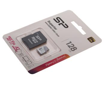 1 979 р. Карта памяти 128GB MicroSD class 10 + SD адаптер SILICON POWER SILICON POWER sp128gbstxda2v20sp  с доставкой в г. Майкоп. Увеличить фотографию 1