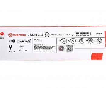 9 399 р. Диск тормозной MERCEDES C (W205) (13-) задний (1шт.) BREMBO BREMBO 08.d530.13  с доставкой в г. Майкоп. Увеличить фотографию 5