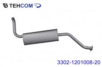 6 199 р. Глушитель ГАЗ-3302 Next,Бизнес дв.УМЗ,Evotech,CUMMINS (ГБО) ЕВРО-4,5 ТЕХКОМ ТЕХКОМ 3302-1201008-20  с доставкой в г. Майкоп. Увеличить фотографию 1
