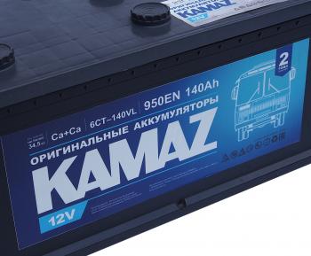 17 699 р. Аккумулятор КАМАЗ 140Ач обратная полярность (ОАО КАМАЗ) ЕАЗ 6ст140(3)  с доставкой в г. Майкоп. Увеличить фотографию 2