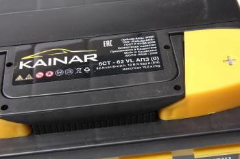 7 399 р. Аккумулятор KAINAR 62Ач обратная полярность KAINAR 6ст62(0)  с доставкой в г. Майкоп. Увеличить фотографию 2