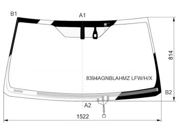 10 999 р. Стекло лобовое (Обогрев щеток Антенна Датчик дождя) Toyota Land Cruiser Prado (J150) 17-24 XYG 8394AGNBLAHMZ LFW/H/X  с доставкой в г. Майкоп. Увеличить фотографию 1