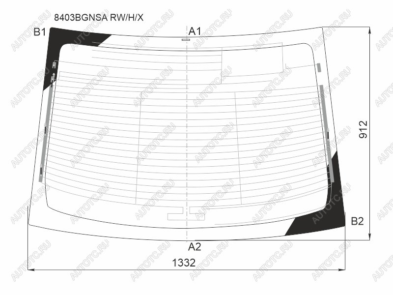 8 799 р. Стекло заднее (Цвет зеленый Обогрев) Toyota Camry (XV50) 11-18  Aurion 12-15  Camry UAEUSA 11-17 XYG 8403BGNSA RW/H/X  с доставкой в г. Майкоп