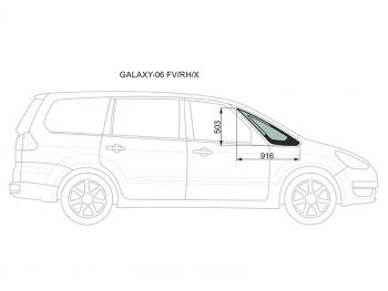 1 179 р. Стекло форточки (Спереди Справа Цвет зеленый) Ford Galaxy 06-15 XYG GALAXY-06 FV/RH/X  с доставкой в г. Майкоп. Увеличить фотографию 1