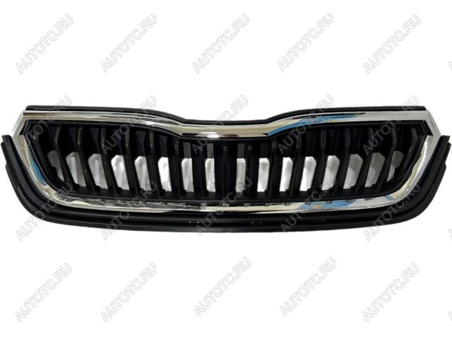 3 499 р. Решетка радиатора (пр-во Китай) BODYPARTS Skoda Rapid MK2 (2019-2025) (молдинг хром)  с доставкой в г. Майкоп