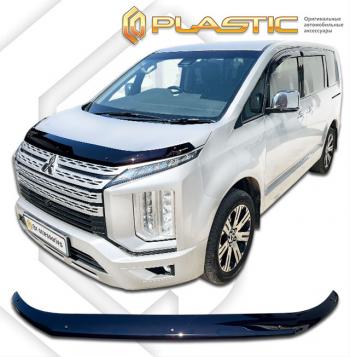 2 079 р. Дефлектор капота (3DA-CV1W) CA-Plastic  Mitsubishi Delica D:5  1 (2018-2025) рестайлинг (серия Classic черный)  с доставкой в г. Майкоп. Увеличить фотографию 2