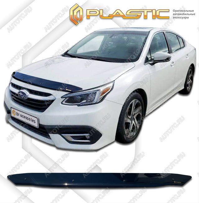 1 839 р. Дефлектор капота CA-Plastic  Subaru Legacy  BN/B15 (2017-2025) рестайлинг седан (Classic черный)  с доставкой в г. Майкоп