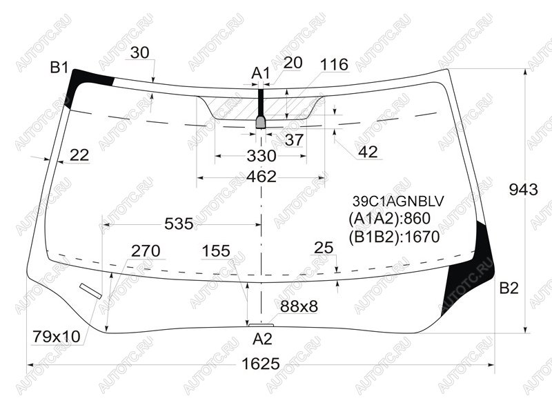 6 499 р. Стекло лобовое Honda Pilot 08-15 FUYAO 39C1AGNBLV  с доставкой в г. Майкоп