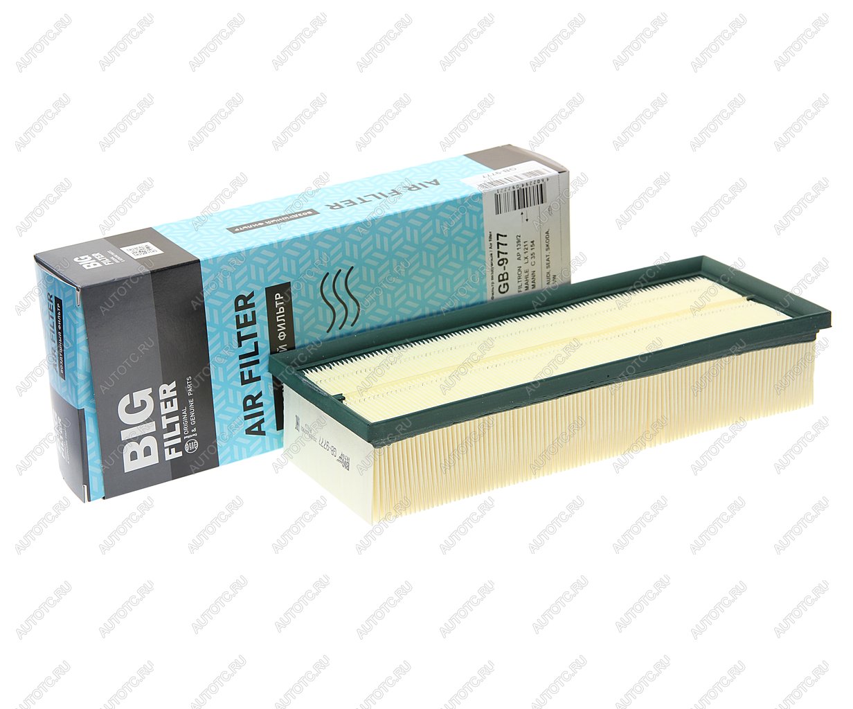 529 р. Фильтр воздушный VW Caddy 3,Golf 5,Passat B6,Touran (TDI) AUDI A3 (03-) BIG FILTER BIG FILTER gb-9777 BIG FILTER gb-9777  с доставкой в г. Майкоп