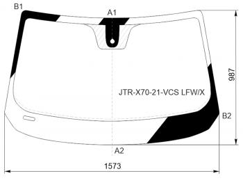 9 999 р. Стекло лобовое (Датчик дождя) Jetour X70 Plus 20- XYG JTR-X70-21-VCS LFW/X  с доставкой в г. Майкоп. Увеличить фотографию 1