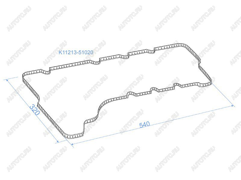 379 р. Прокладка клапанной крышки правая TOYOTA LAND CRUISER 200 1VDFTV 07- SAT K11213-51020  с доставкой в г. Майкоп