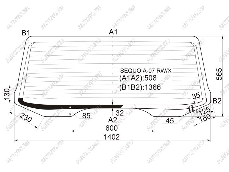 10 999 р. Стекло заднее (Цвет зеленый Обогрев) Toyota Sequoia 07-22 XYG SEQUOIA-07 RW/X  с доставкой в г. Майкоп