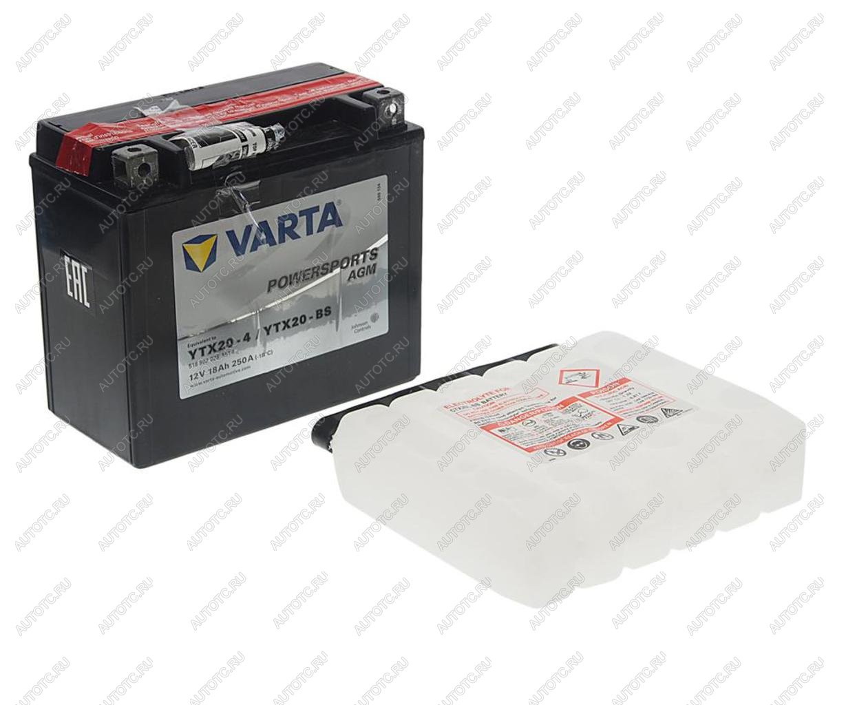 9 649 р. Аккумулятор VARTA MOTO AGM 18Ач VARTA 6ст18 518 902 026 (ytx20-4(bs))  с доставкой в г. Майкоп