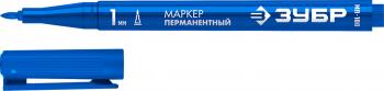 39 р. Маркер строительный синий перманентный тонкий ЗУБР ЗУБР 06320-7  с доставкой в г. Майкоп. Увеличить фотографию 1