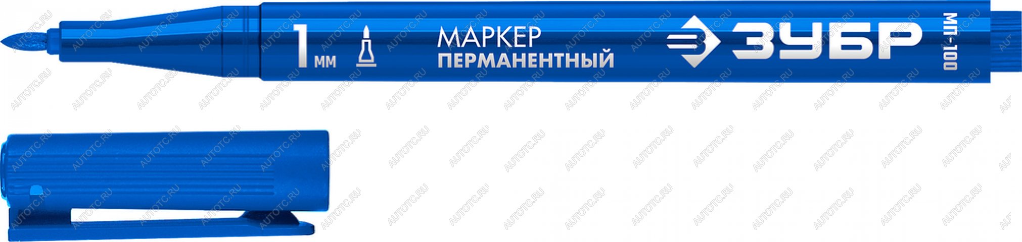39 р. Маркер строительный синий перманентный тонкий ЗУБР ЗУБР 06320-7  с доставкой в г. Майкоп