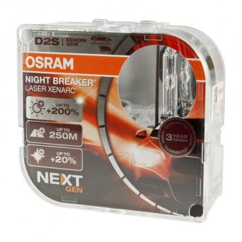 12 999 р. Лампа ксеноновая D2S 35W P32d-2 +200% 4500K 85V евробокс (2шт.) Night Breaker Laser NextGen OSRAM OSRAM 66240xnn-hcb  с доставкой в г. Майкоп. Увеличить фотографию 2