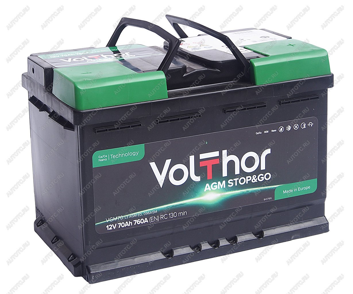 20 799 р. Аккумулятор VOLTHOR AGM 70Ач обратная полярность VOLTHOR 6ст70(0)  с доставкой в г. Майкоп