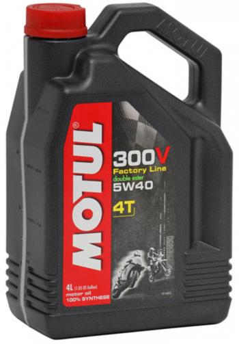 6 899 р. Масло моторное для 4-х тактных двигателей 300V 4T FACTORY LINE 5W40 синт.4л MOTUL MOTUL 104115  с доставкой в г. Майкоп. Увеличить фотографию 1