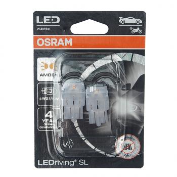 2 299 р. Лампа светодиодная 12V W21W5W W3x16q блистер (2шт.) LEDriving SL Yellow OSRAM OSRAM 7515dyp-02b  с доставкой в г. Майкоп. Увеличить фотографию 1