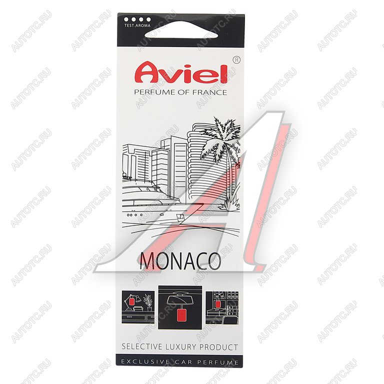 299 р. Ароматизатор подвесной картонный (Monaco) Perfume of France AVIEL AVIEL 31907  с доставкой в г. Майкоп