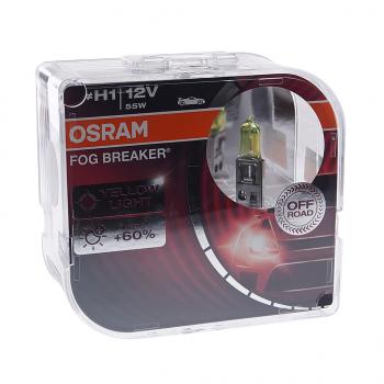 1 329 р. Лампа 12V H1 55W P14.5s бокс (2шт.) Fog Breaker OSRAM OSRAM 62150fbr-hcb  с доставкой в г. Майкоп. Увеличить фотографию 1